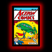 Load image into Gallery viewer, Superman-Action Comics Mini Poster Plus LED Illuminated Sign