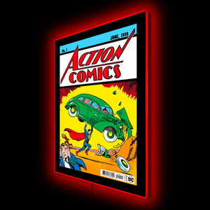 Superman-Action Comics Mini Poster Plus LED Illuminated Sign