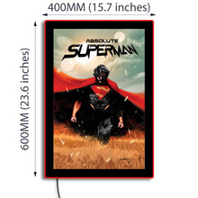 Load image into Gallery viewer, Absolute Superman Comic Cover LED Poster Light | LED Wall Art/Lamp Brandlite Limited