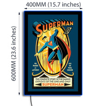 Load image into Gallery viewer, Superman A Golden Age Icon Reborn LED Poster Light | LED Wall Art/Lamp Brandlite Limited