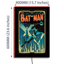 Load image into Gallery viewer, Batman No.1 A Timeless Golden Age Tribute LED Poster Light | LED Wall Art/Lamp Brandlite Limited
