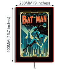 Load image into Gallery viewer, Batman No.1 A Timeless Golden Age Tribute LED Poster Light | LED Wall Art/Lamp Brandlite Limited