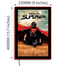 Load image into Gallery viewer, Absolute Superman Comic Cover LED Poster Light | LED Wall Art/Lamp Brandlite Limited