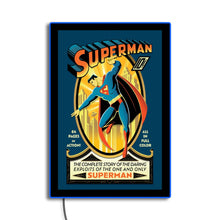 Load image into Gallery viewer, Superman A Golden Age Icon Reborn LED Poster Light | LED Wall Art/Lamp Brandlite Limited