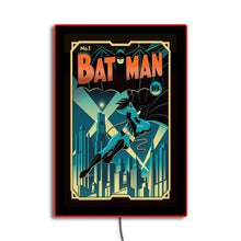 Load image into Gallery viewer, Batman No.1 A Timeless Golden Age Tribute LED Poster Light | LED Wall Art/Lamp Brandlite Limited