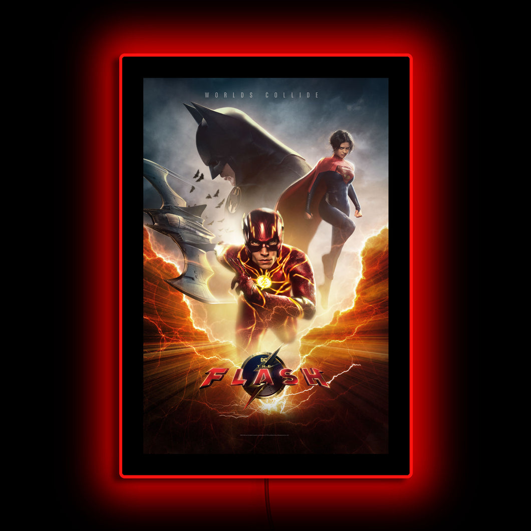 The Flash #3 Worlds Collide Mini Poster Plus LED Illuminated Sign