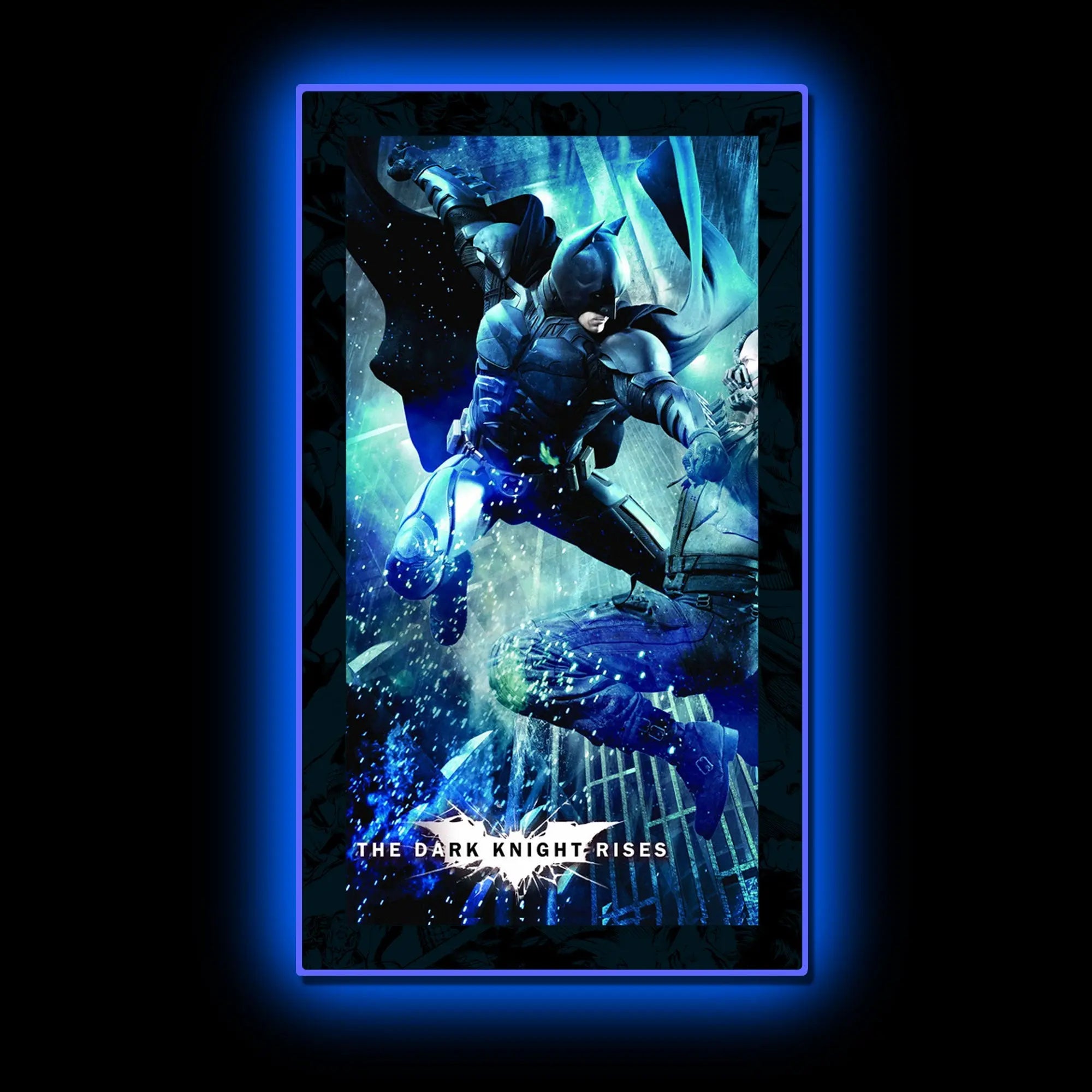 The Dark Knight Rises 02 LED Illuminated Mini Poster Dcilluminated the-dark-knight-rises-02-led-illuminated-mini-poster-dcilluminated
