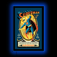 Load image into Gallery viewer, Superman A Golden Age Icon Reborn LED Poster Light | LED Wall Art/Lamp Brandlite Limited