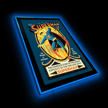 Load image into Gallery viewer, Superman A Golden Age Icon Reborn LED Poster Light | LED Wall Art/Lamp Brandlite Limited