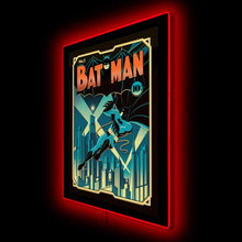 Load image into Gallery viewer, Batman No.1 A Timeless Golden Age Tribute LED Poster Light | LED Wall Art/Lamp Brandlite Limited