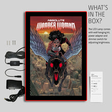Load image into Gallery viewer, Absolute Wonder Woman Comic Cover LED Poster Light | LED Wall Art/Lamp Brandlite Limited