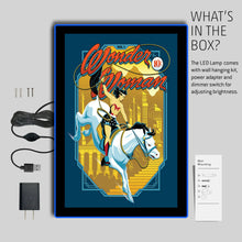 Load image into Gallery viewer, Wonder Woman No.1 A Golden Age Heroine Reimagined LED Poster Light | LED Wall Art/Lamp Brandlite Limited