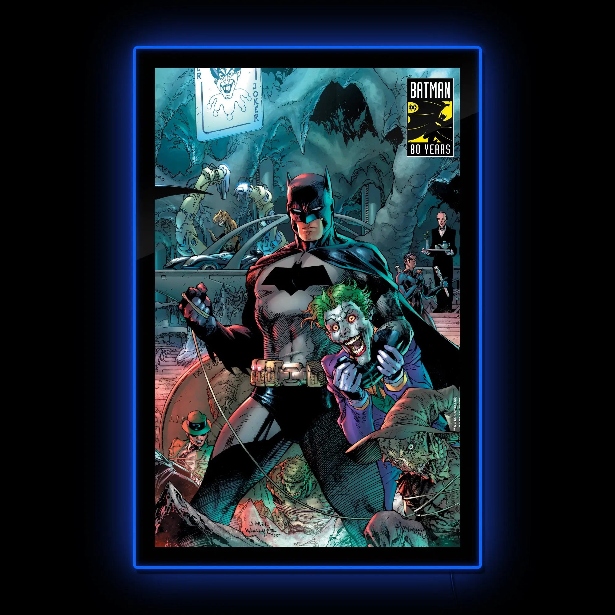 Batman 80th Jim Lee - Poster Light | LED Wall Art/Lamp – dcilluminated
