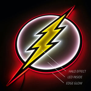The Flash™ DC Comics Thunderbolt LED Halo Light (Regular) with Pedestal for Table Standing