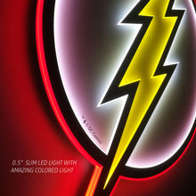 Load image into Gallery viewer, The Flash™ DC Comics Thunderbolt LED Halo Light (Regular) with Pedestal for Table Standing
