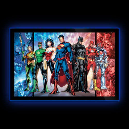 Justice League of America Comic Cover - LED Poster Sign