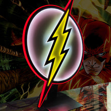 Load image into Gallery viewer, The Flash™ DC Comics Thunderbolt LED Halo Light (Regular) with Pedestal for Table Standing